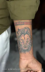 lion face tattoo