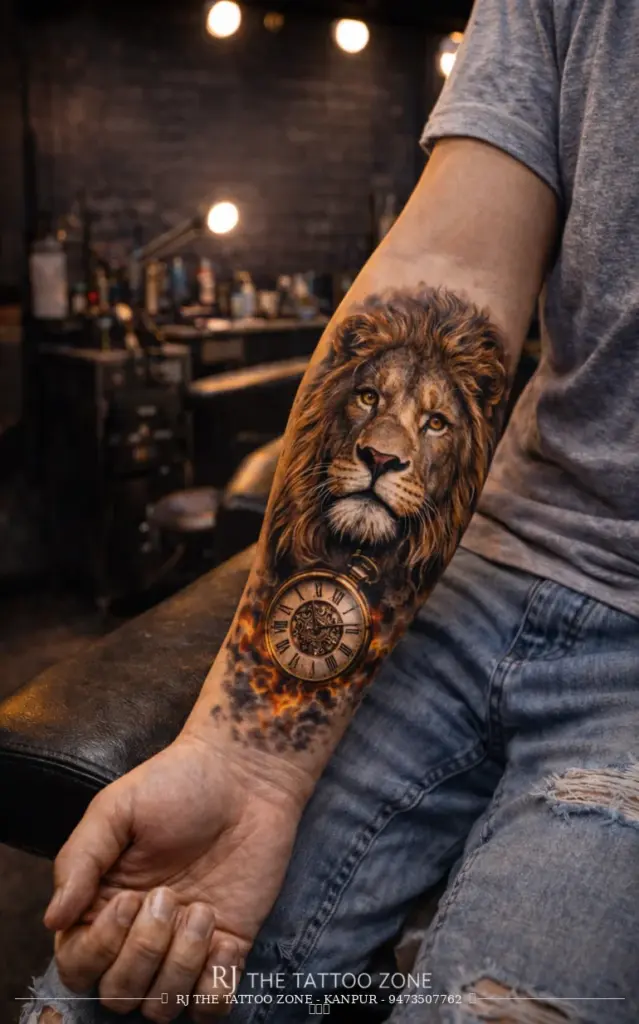 lion-watch-tattoo