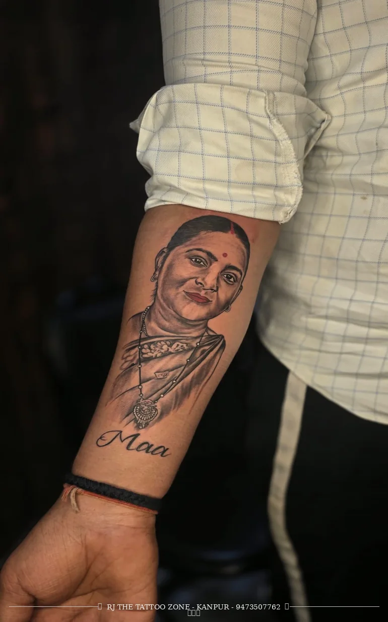 Portrait Tattoo in Kanpur maa-portrait-tattoo