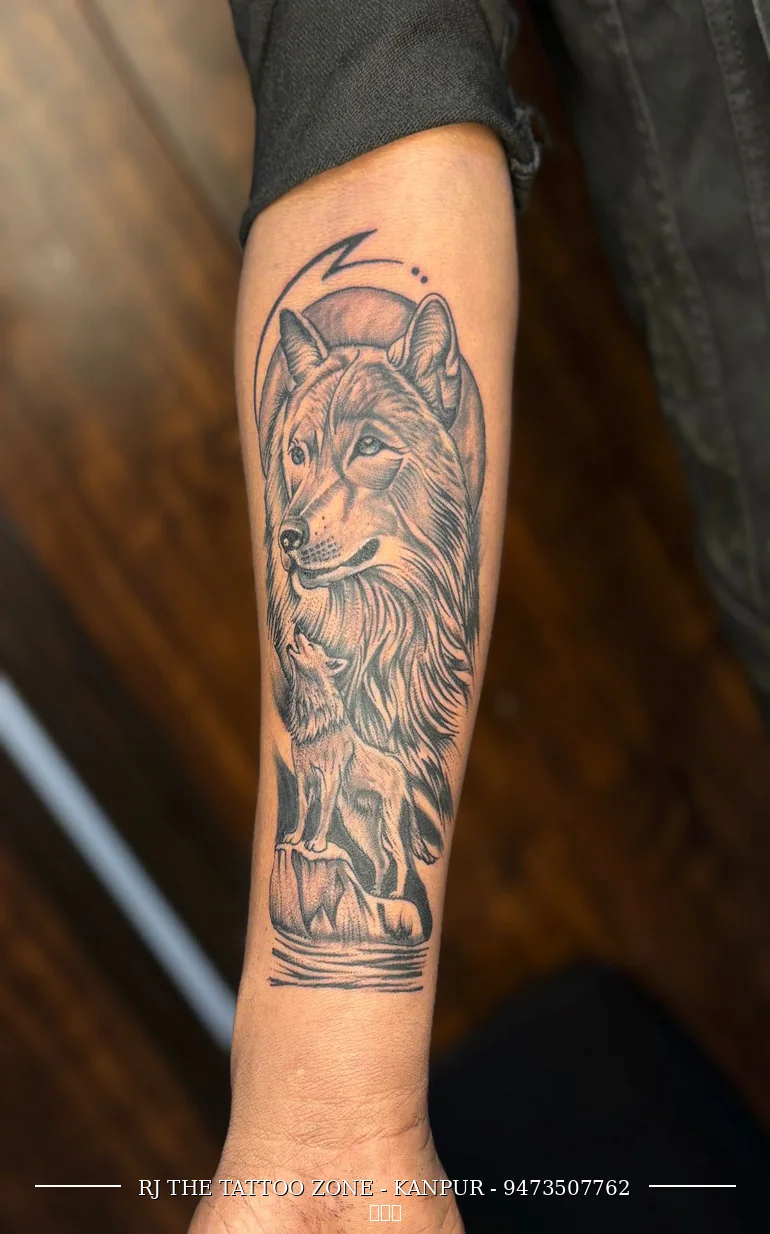 Best Tattoo Artist in Kanpur wolf tattoo